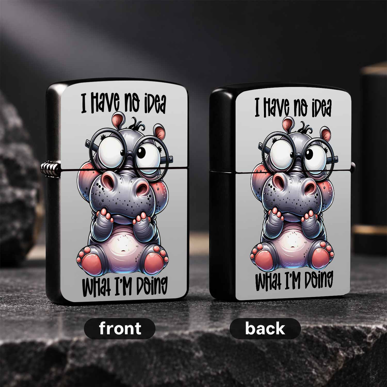 Cute Hippo Pattern Lighter Fun - Travel Accessories Ideas review and price